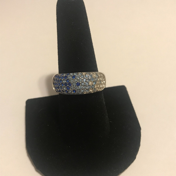 BLUE-WHITE OMBRE RING NVC SIZE 9 - Picture 1 of 1